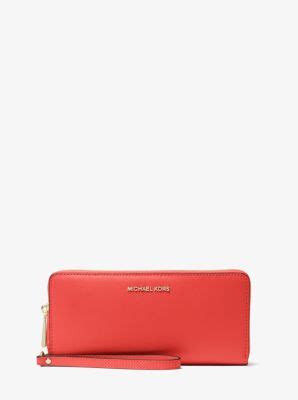 Crossgrain Leather Continental Wristlet – Michael Kors Pre